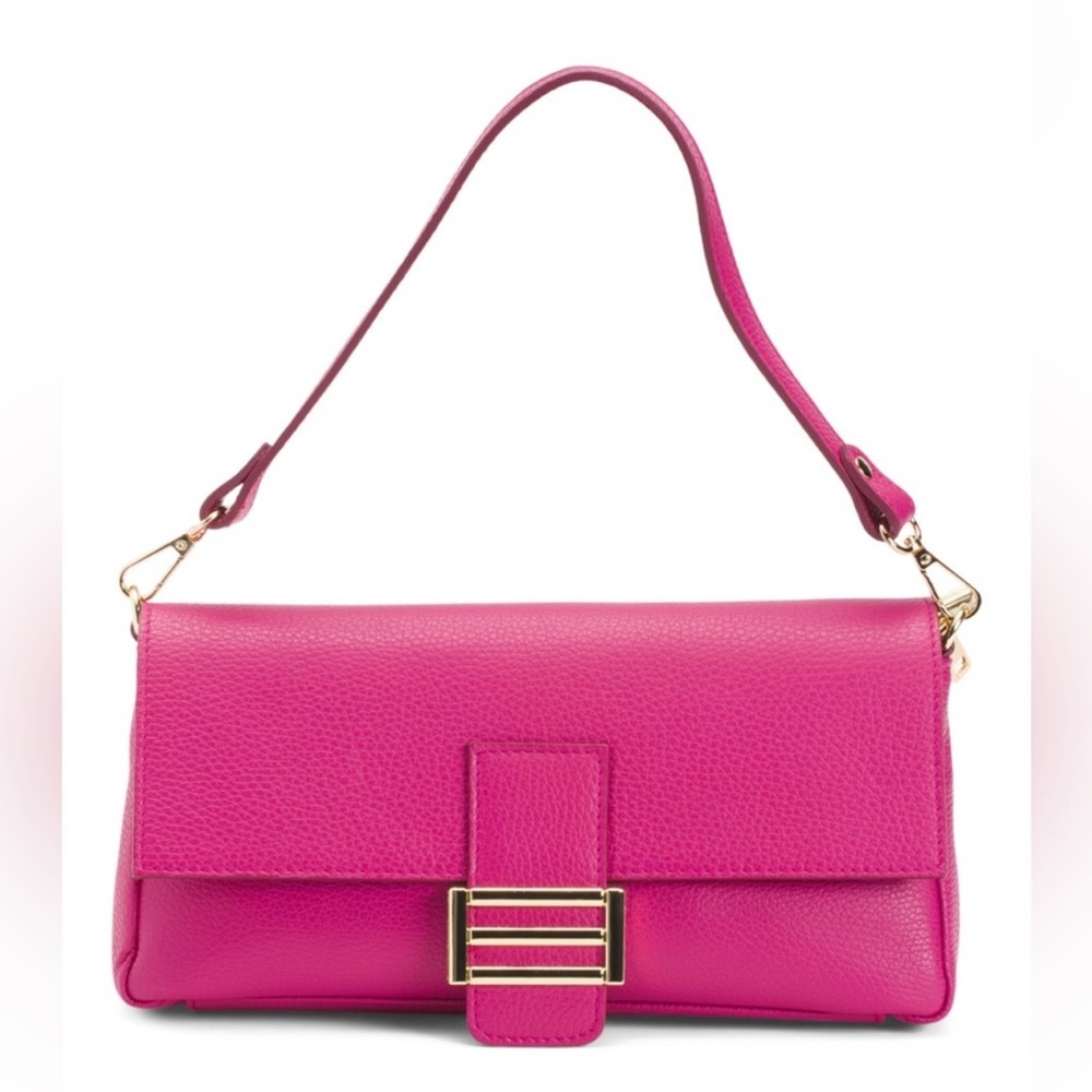 Divina Firenze Italian Leather Crossbody/Shoulder Flap Bag